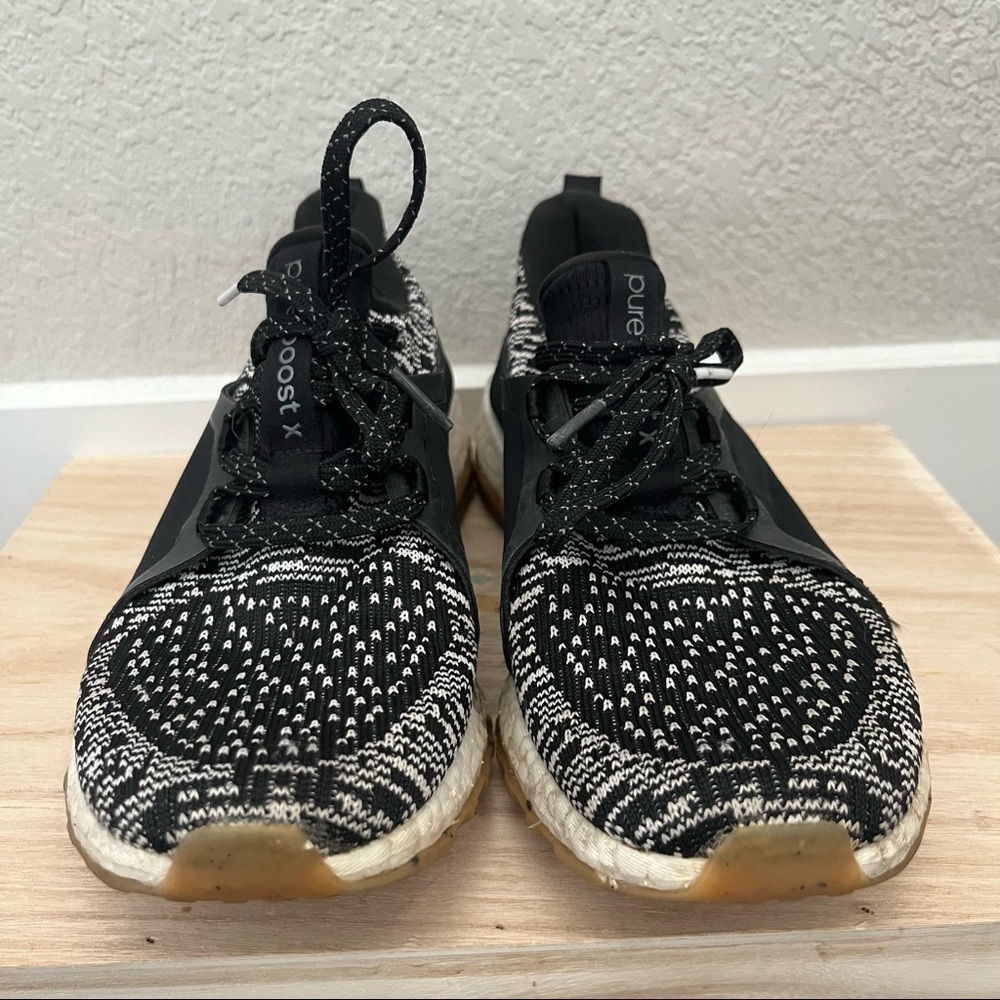 Adidas Black & White Pureboost X ATR Running Sneakers 7.5 - Picture 4 of 7